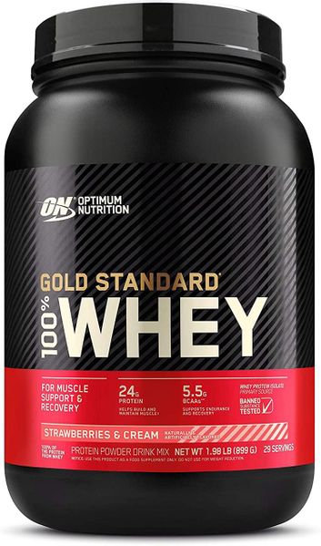 

Сывороточный протеин изолят Optimum Nutrition 100% Whey Gold Standard 900 г Клубника