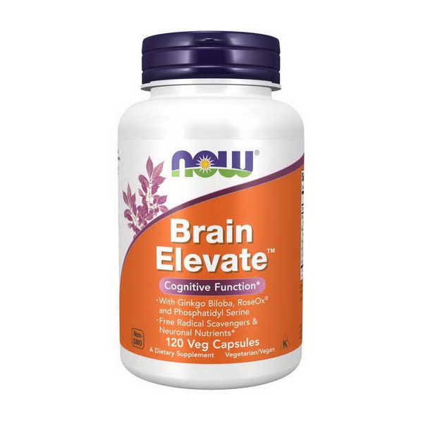 

Витамины для мозга Now Foods Brain Elevate (120 капс) нау фудс