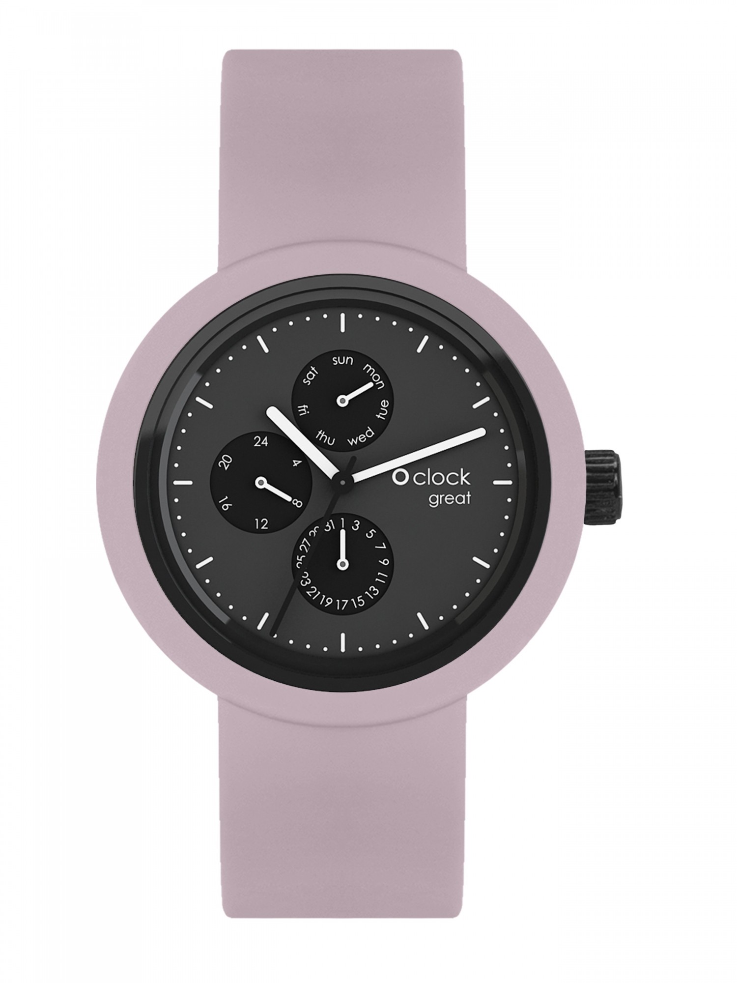 

Годинник O bag O clock Great S Чорний/Рожевий дим Oclock3930