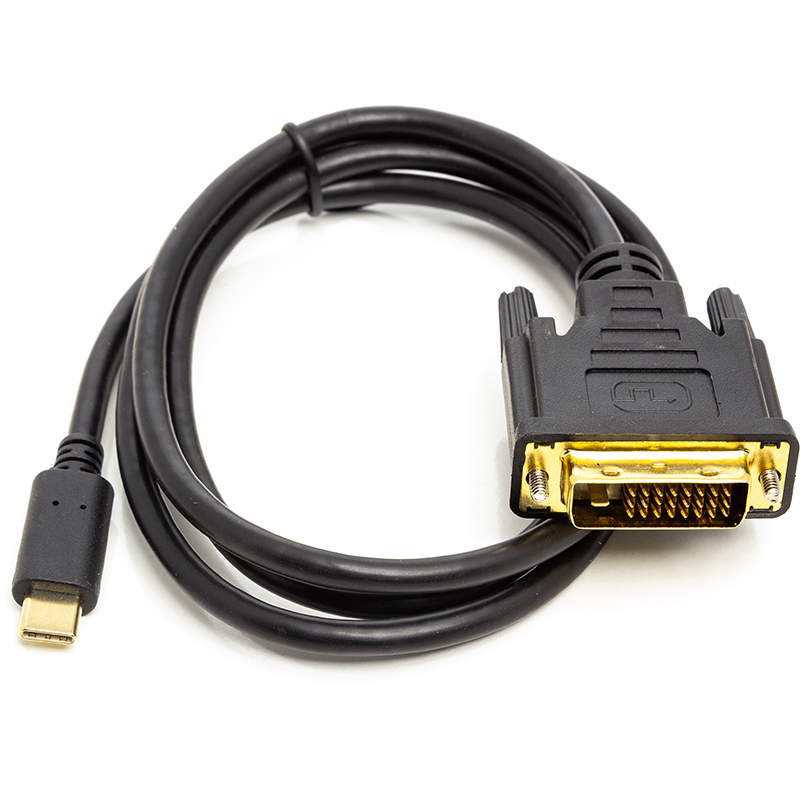 

Кабель PowerPlant USB Type-C 3.1 - DVI (24+1) (M) 1 м, Black