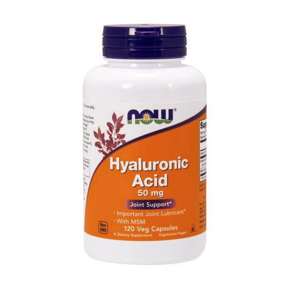 

Гиалуроновая кислота Now Foods Hyaluronic Acid with MSM (120 капс) нау фудс