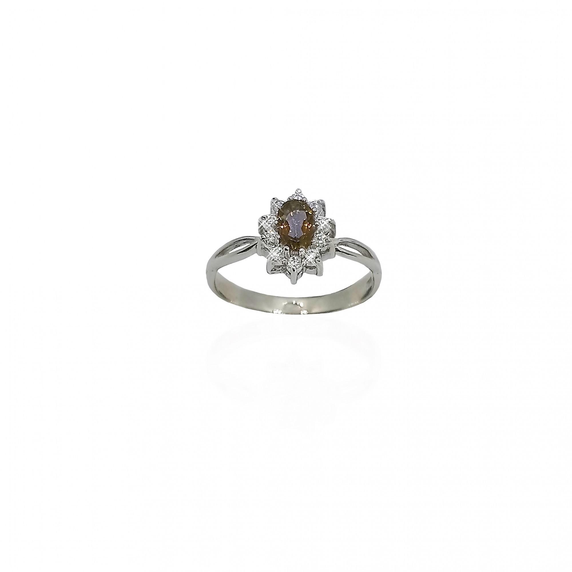 

Кольцо из серебра с топазом мистик 20096к 17,5 размер
