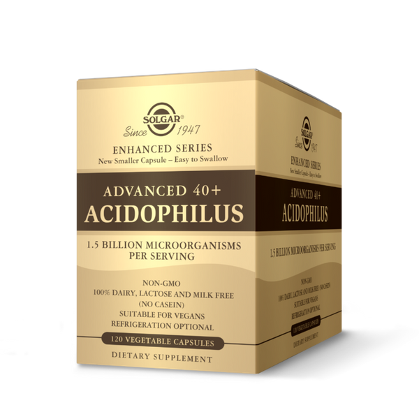 

Пробиотики, Advanced 40+ Acidophilus, Solgar, 120 капсул