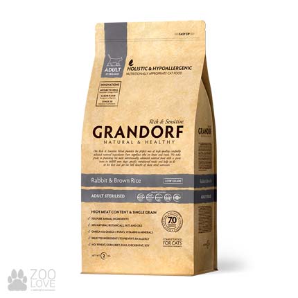 

Сухой корм для стерилизованных кошек Grandorf Rabbit & Brown Rice Sterilised 400 г