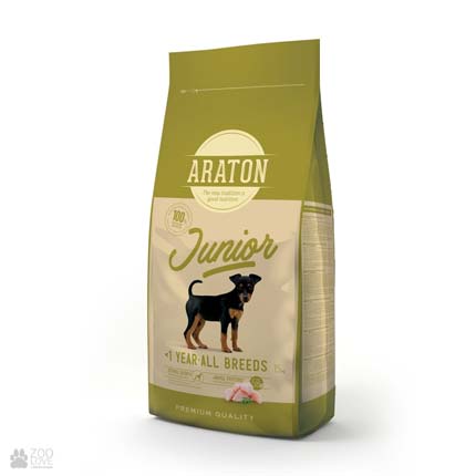 

Сухой корм для щенков всех пород Araton Junior All Breeds с домашней птицей 3 кг