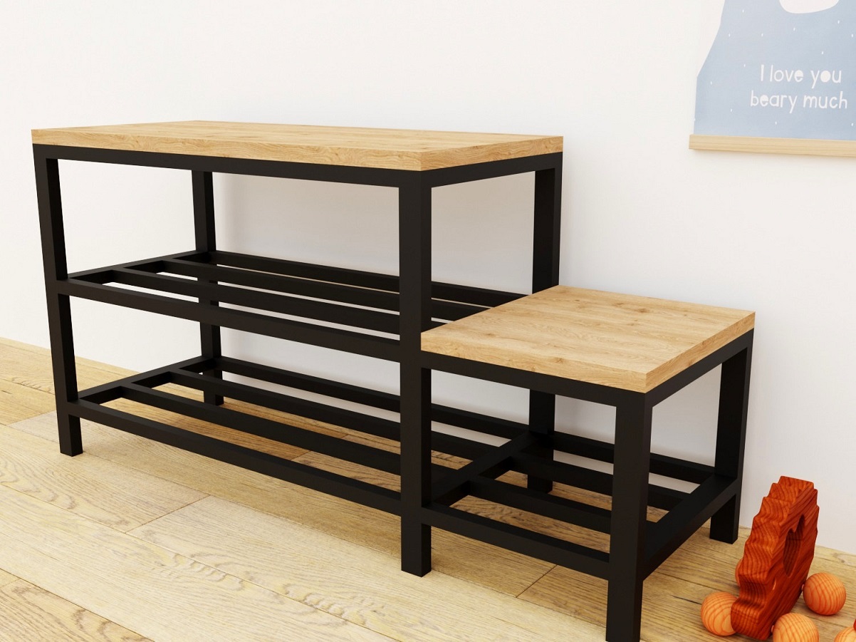 

Банкетка в стиле Лофт М5 Клен Танзау L 35х190х50 см (00018-5)