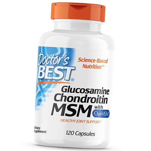 

Глюкозамин Хондроитин МСМ, Glucosamine Chondroitin with OptiMSM, Doctor's Best 120капс (03327001)