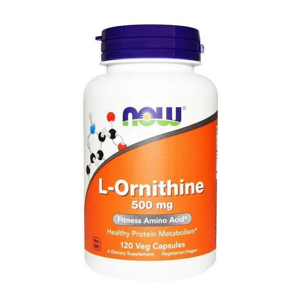

Орнитин Now Foods L-Ornithine 500 mg (120 капсул) нау фудс