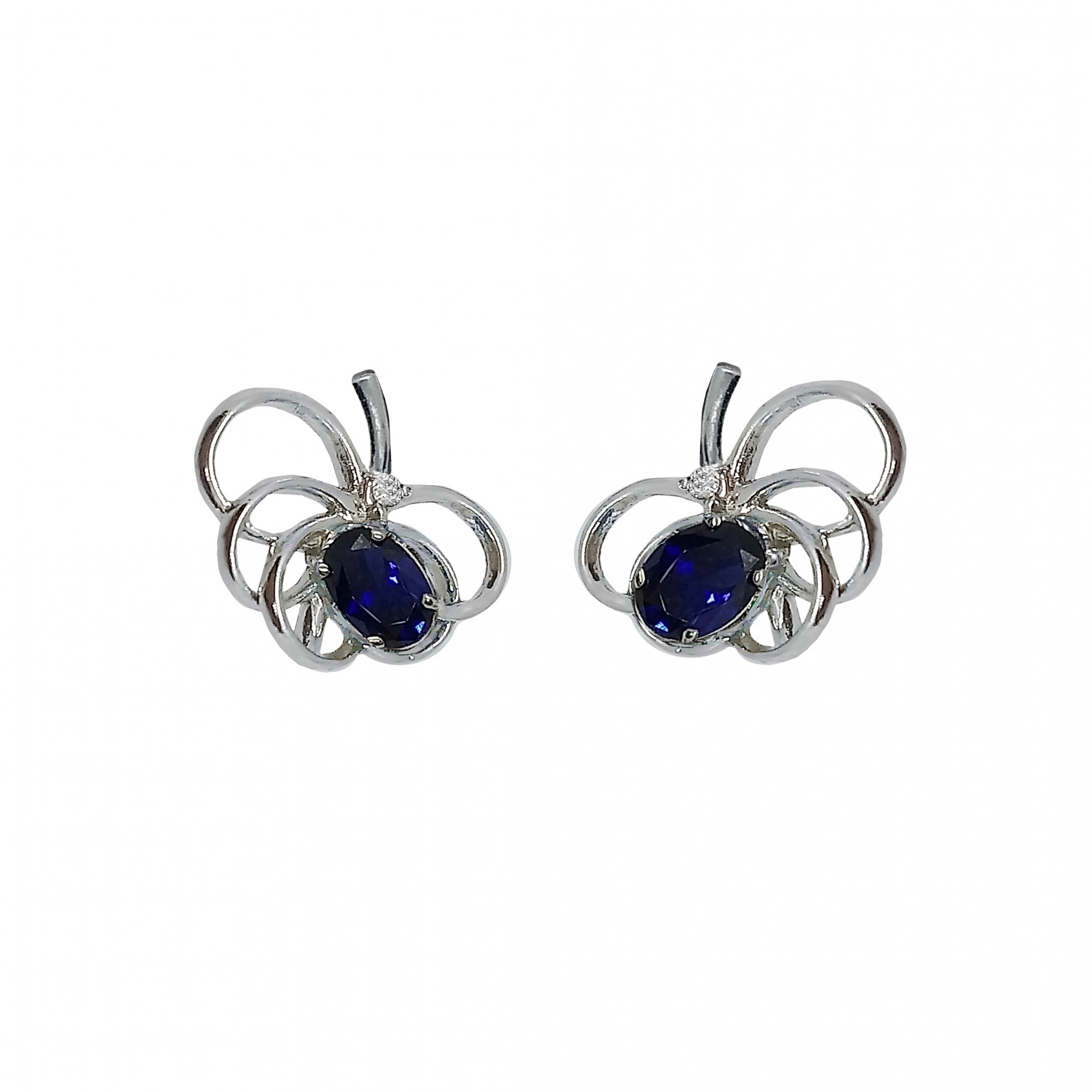 

Серьги из серебра с сапфирами 41000с