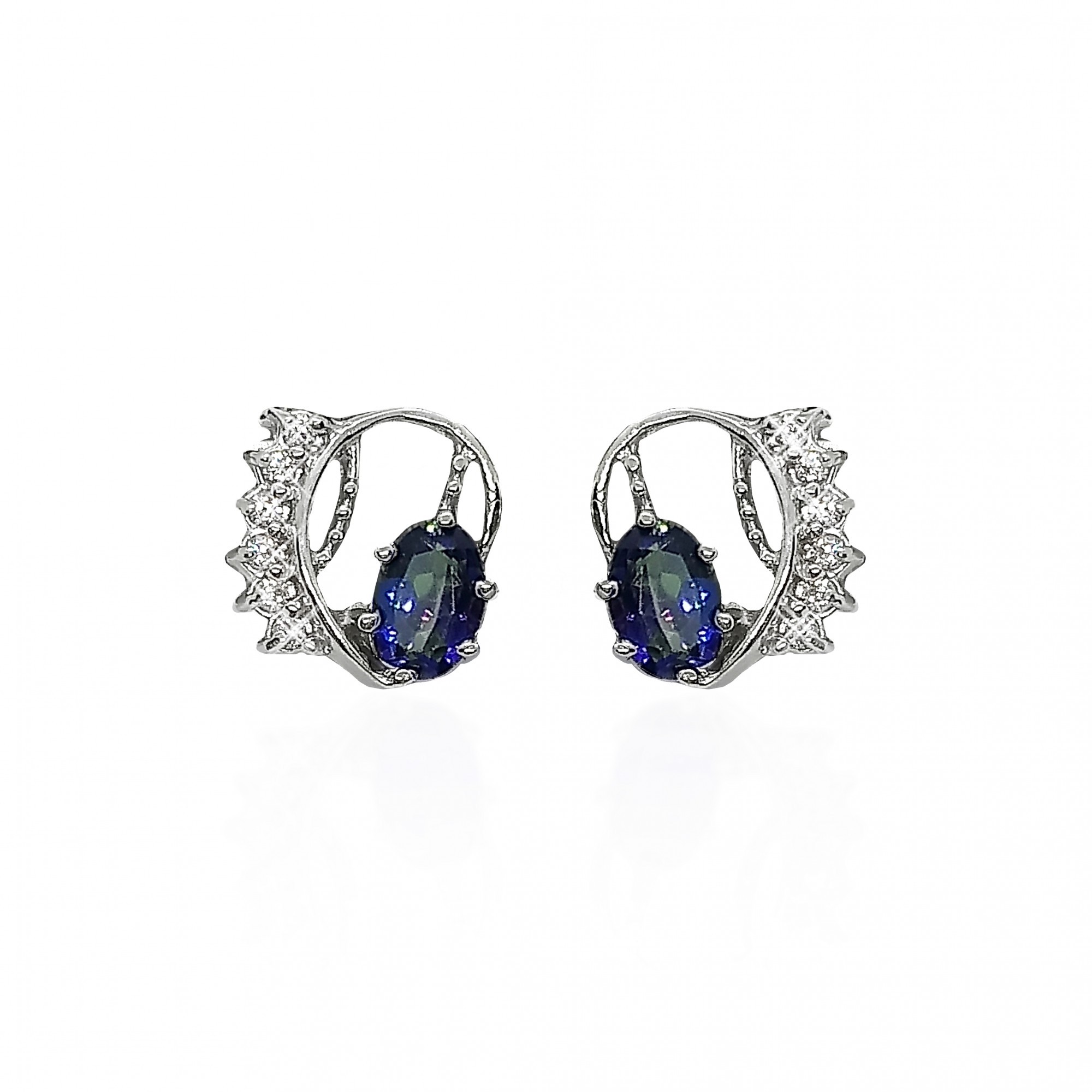 

Серьги из серебра с топазами мистик 40089тс