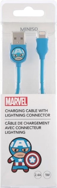 

Кабель Miniso Marvel USB to Apple Lightning 1 м Капитан Америка