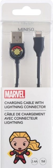 

Кабель Miniso Marvel USB to Apple Lightning 1 м Капитан Марвел