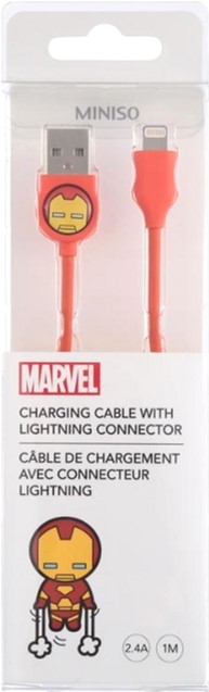 

Кабель Miniso Marvel USB to Apple Lightning 1 м Железный человек