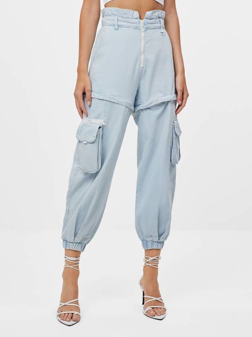 

Брюки Bershka 0169/335/433  Голубой джинс, Брюки Bershka 0169/335/433 XS Голубой джинс