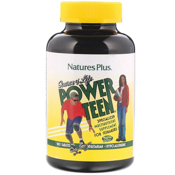 

Мультивитамины для Подростков Natures Plus Source of Life Power Teen 180 таблеток