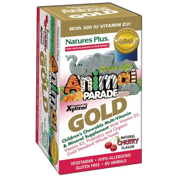 

Мультивитамины для Детей Natures Plus Animal Parade Gold 60 жевательных таблеток