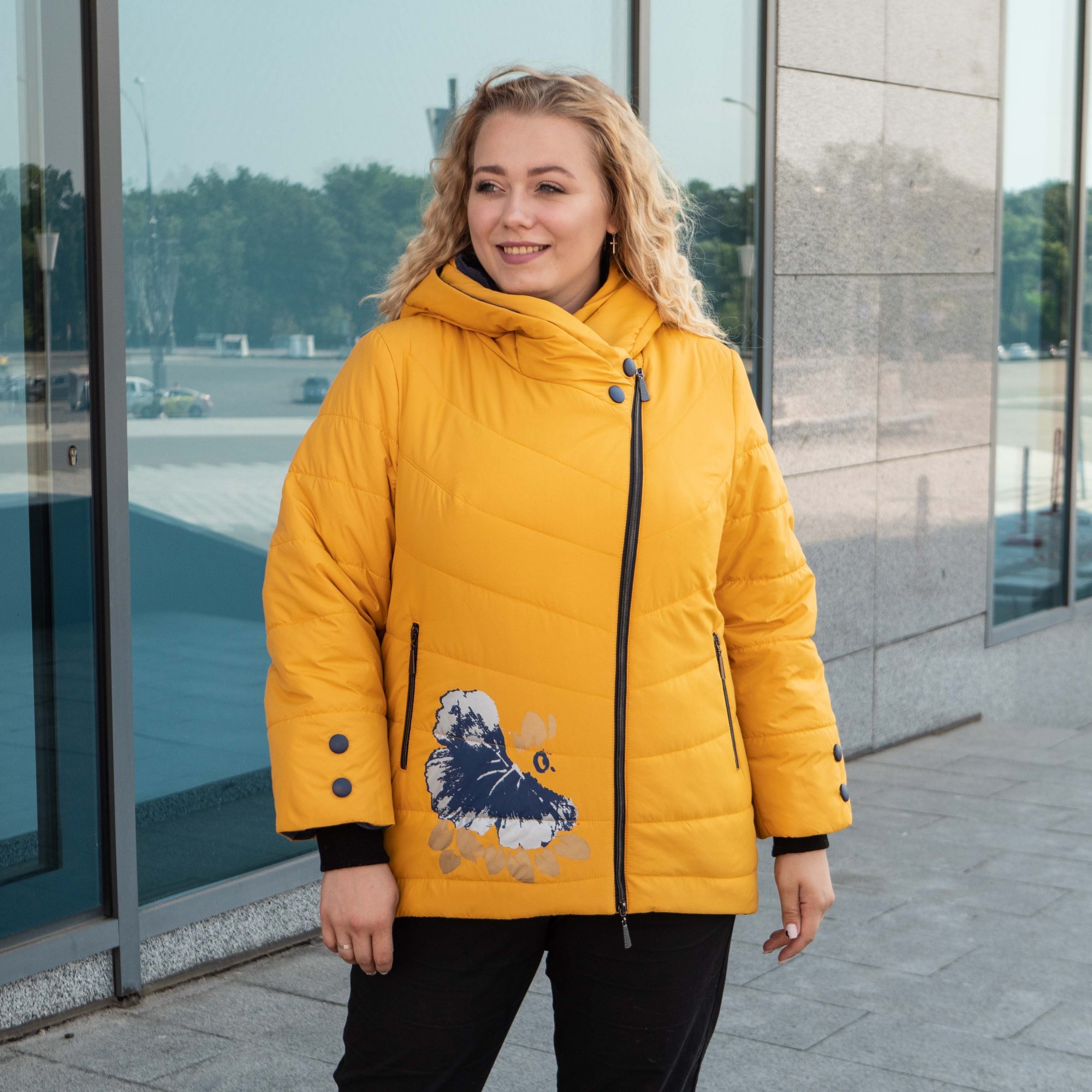 

Женская демисезонная куртка большого размера UF-Fashion Gabbi-x  горчичный, Женская демисезонная куртка большого размера UF-Fashion Gabbi-x 58 горчичный