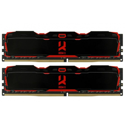 

Модуль памяти для компьютера DDR4 16GB (2X8GB) 3200 MHz IRDM X Black Goodram (IR-X3200D464L16SA/16GDC)