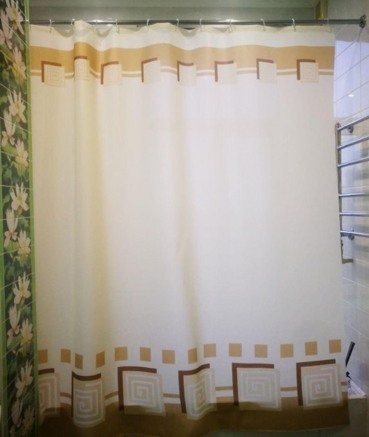 

Штора для ванной Miranda Lykia 180х200 см Бежевая (12542)