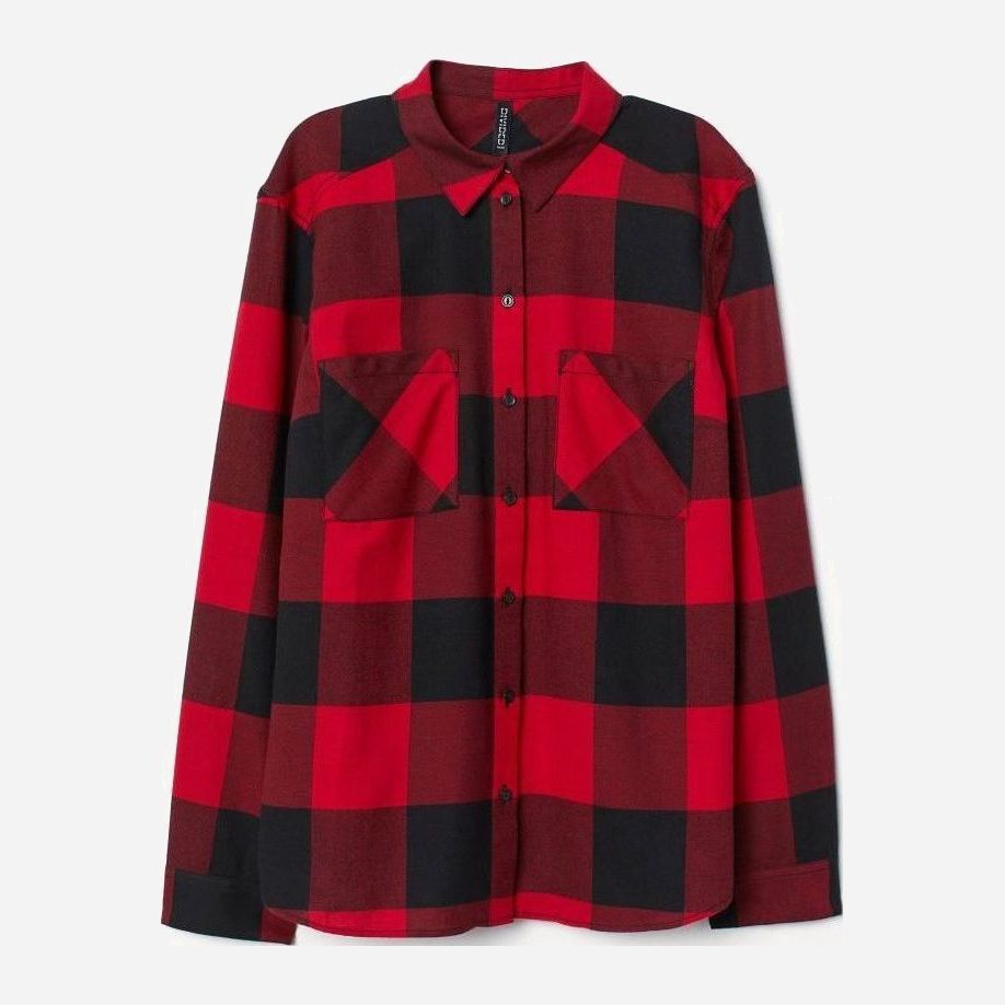 

Рубашка H&M 060689365_redblack 40 Красная с черным