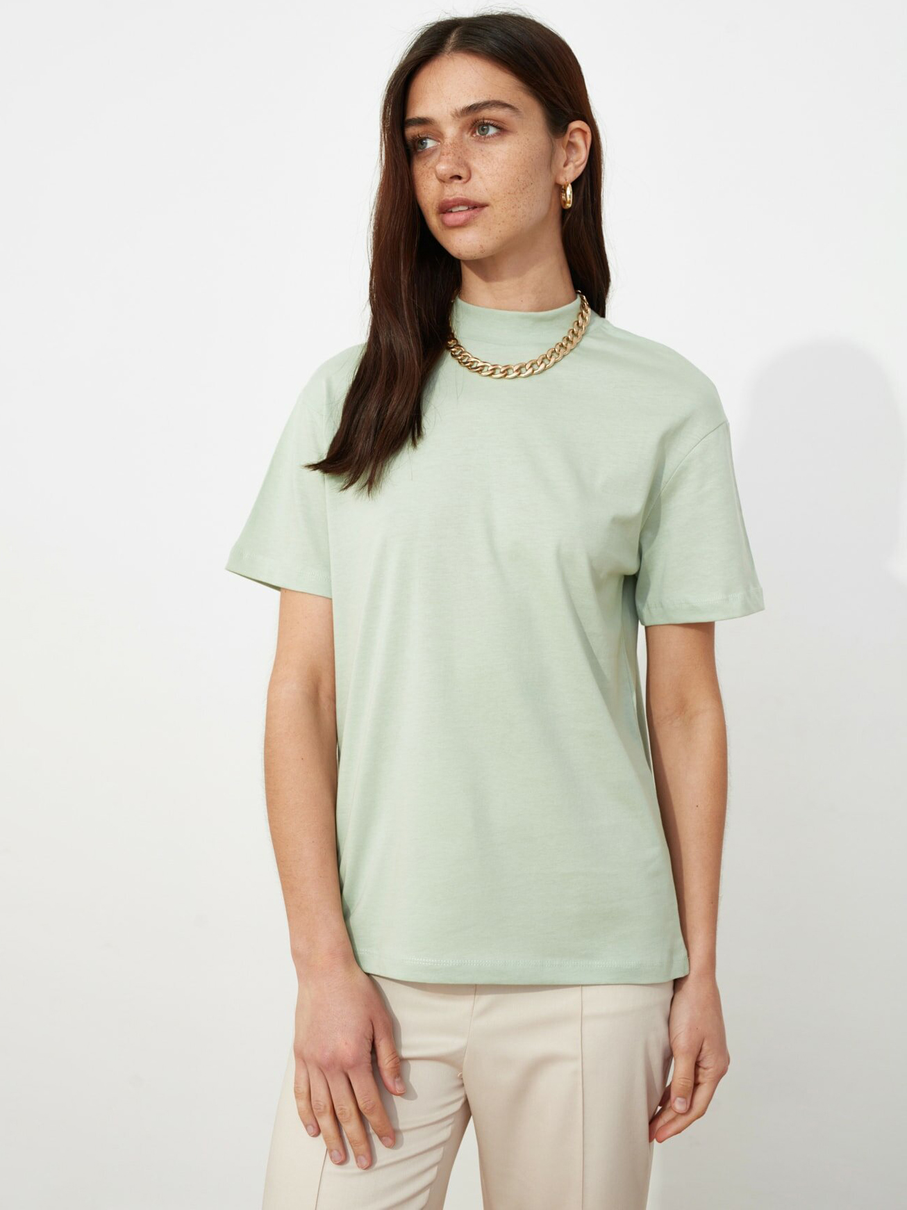 

Футболка Trendyol TWOAW20TS0096-31 M Mint