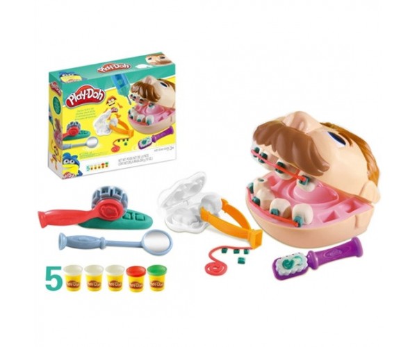 

Детский набор для лепки Мистер Зубастик Play-Doh | Детский набор стоматолога пластилин, голова, бо