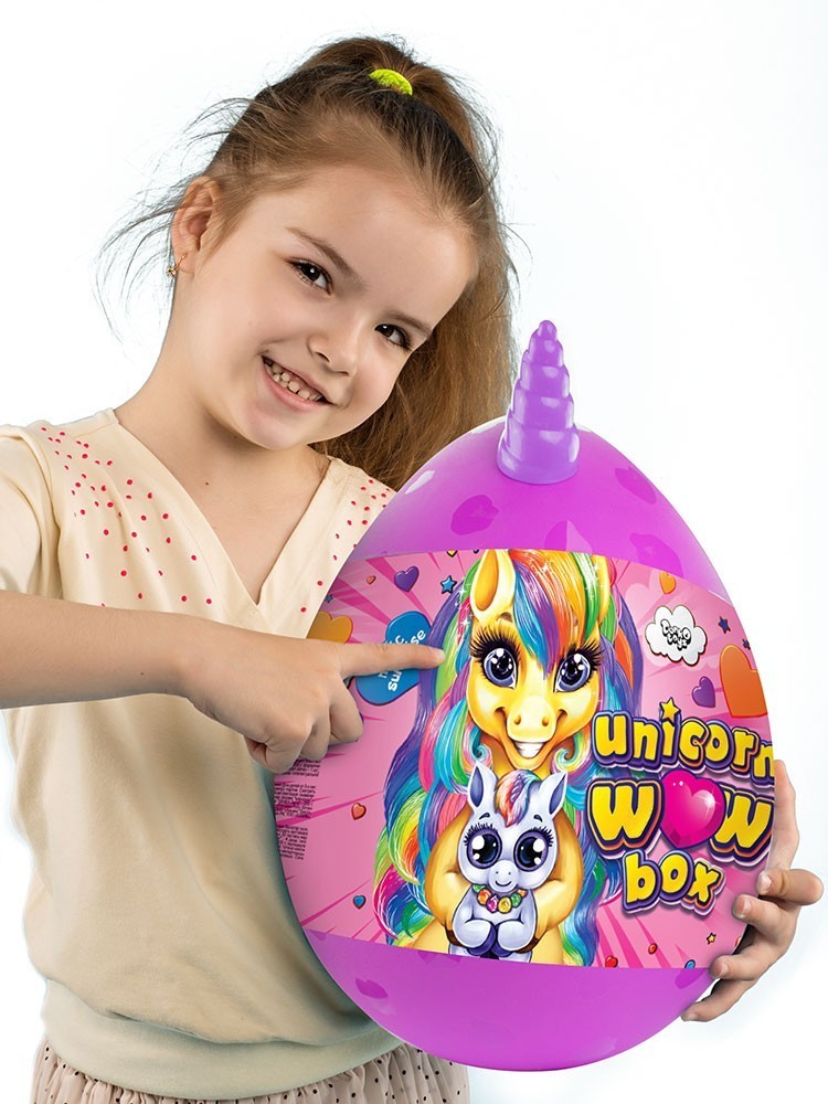 

Детский игровой набор для творчества Яйцо Единорога Danko Toys Unicorn WOW Box 35 см Розовый