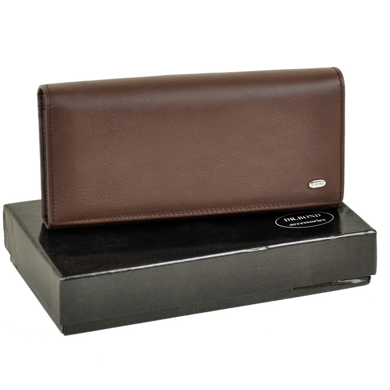 

Женский кожаный кошелек dr.Bond Classic W1-V-2 кофейный