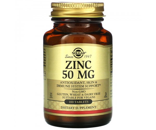 

Минералы Solgar Zinc 50 mg 100 Таблеток (599122)