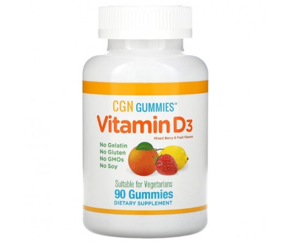 

Витамин D3 Vitamin D3 California Gold Nutrition 2000 МЕ ягоды 90 жевательных конфет (599130)