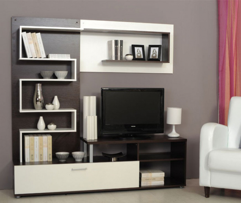 

Тумба під ТВ ВМВ Жасмін 170×172×42 дуб сонома шоколадний/білий