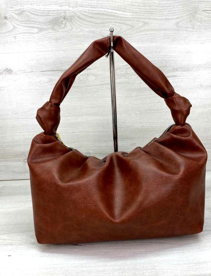 

Компактная женская сумка клатч Aliri-594-02 коричневая