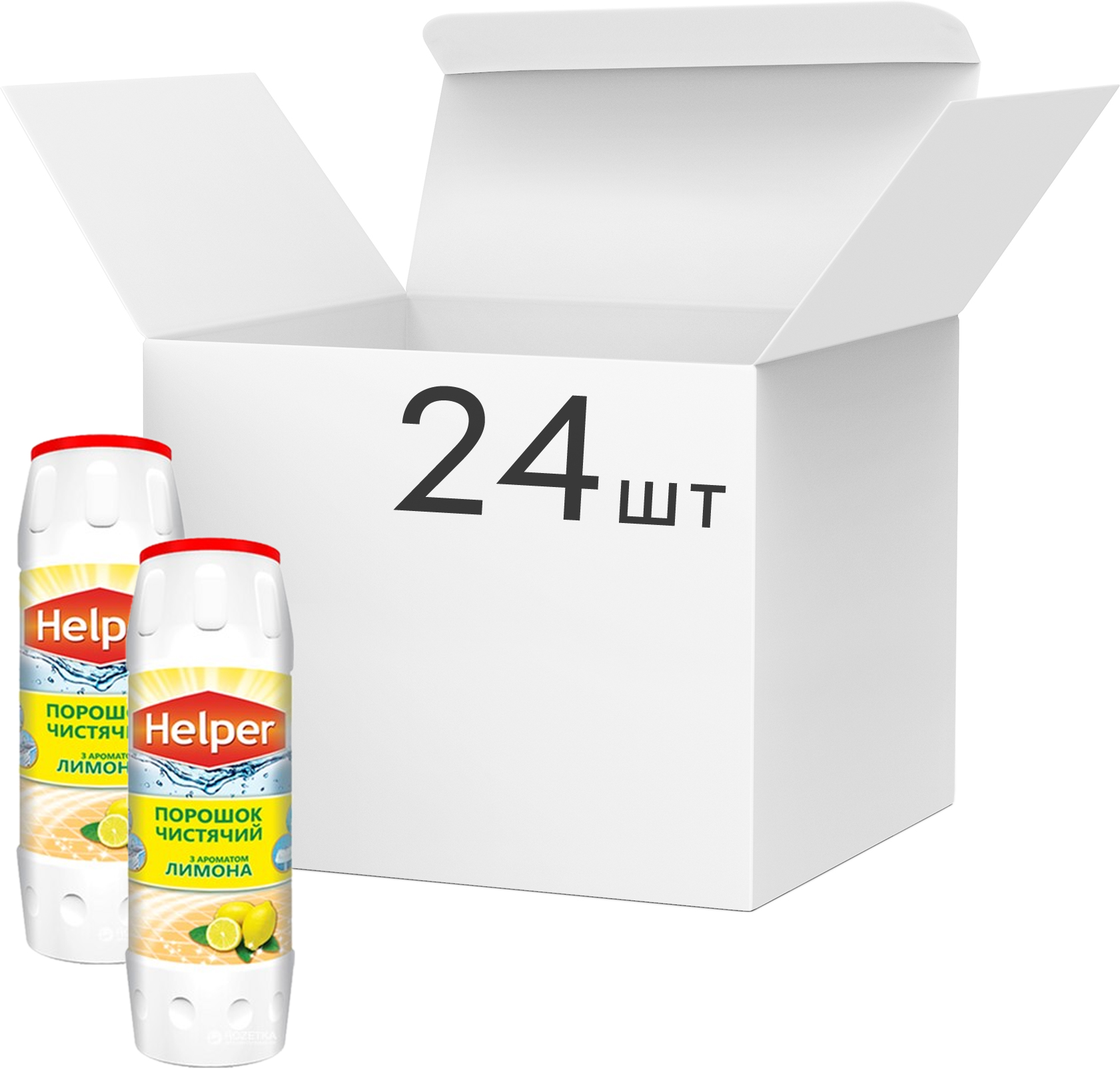 

Упаковка чистящего порошка Helper с ароматом лимона 500 г х 24 шт