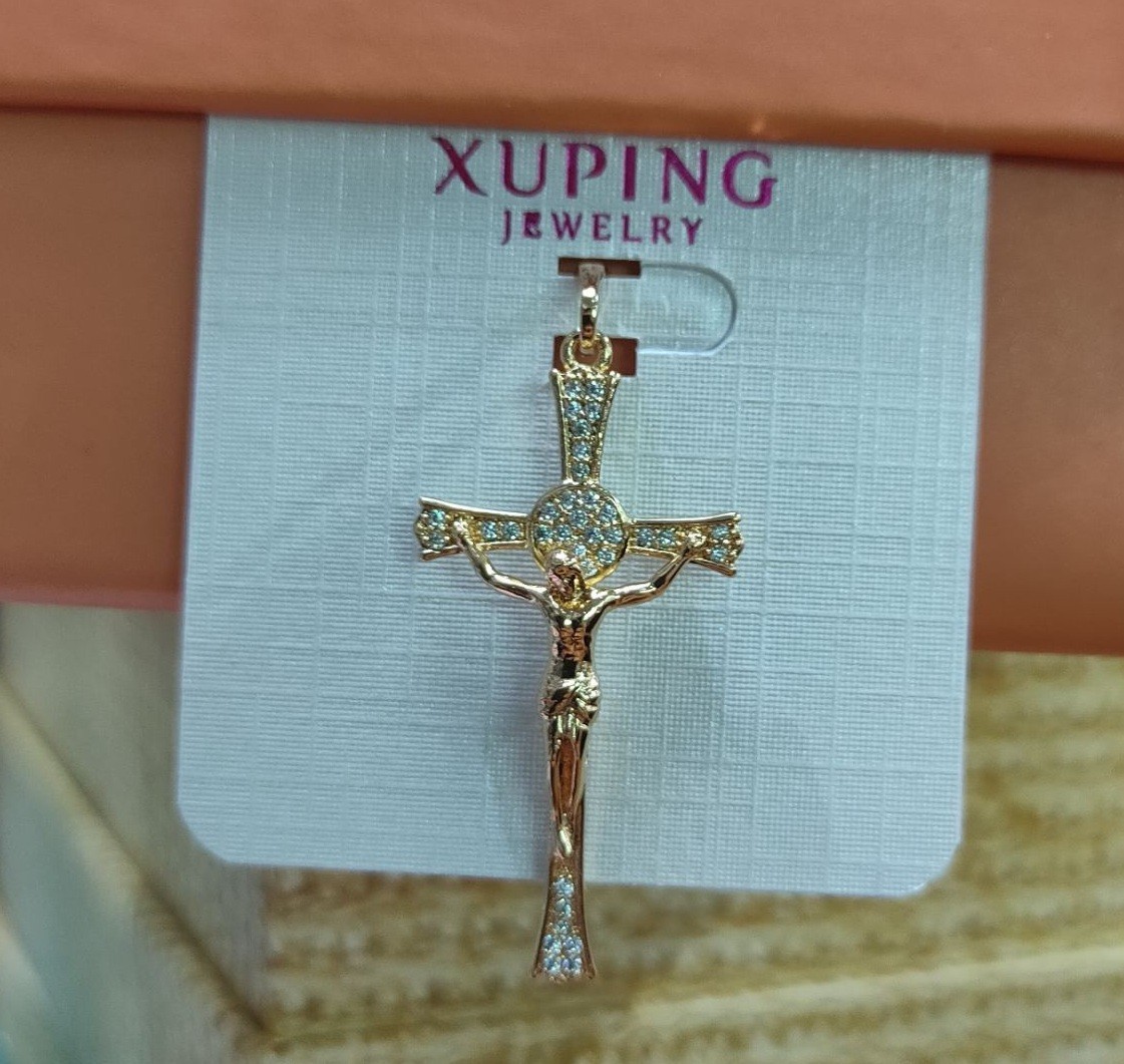 

Кулон Xuping Крест с цирконием позолота 61059