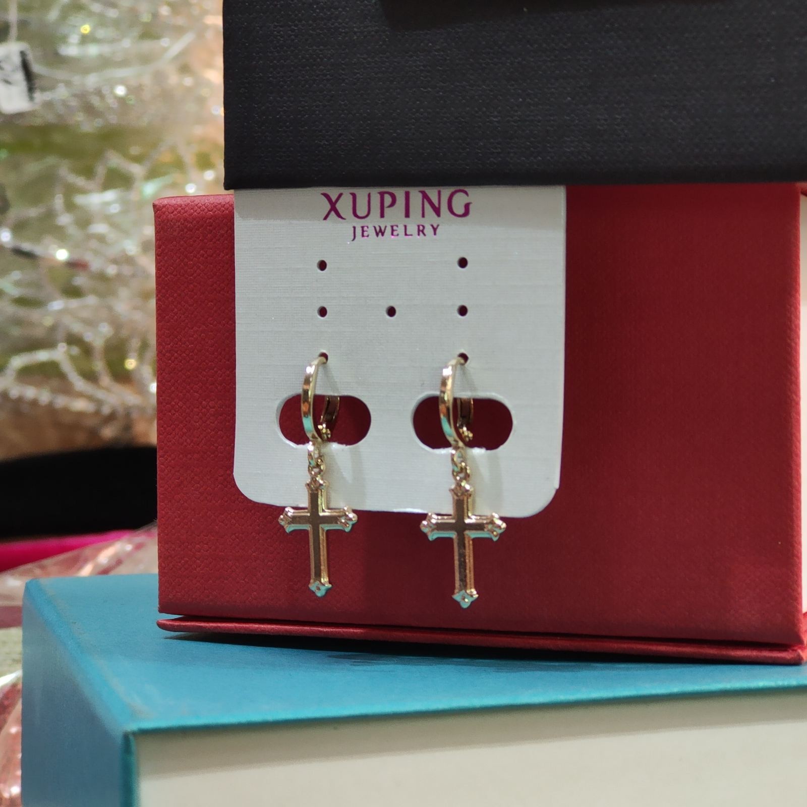 

Серьги Xuping Крестики позолота 99764