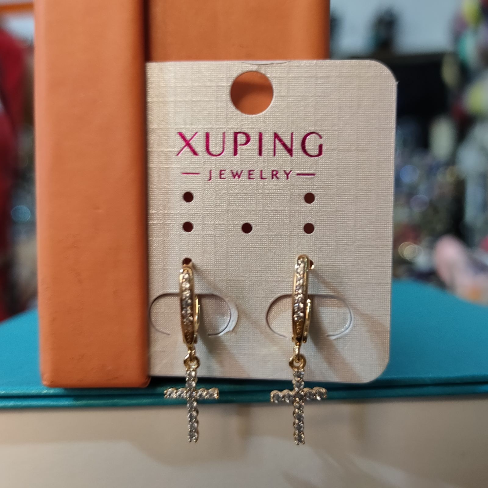 

Серьги Xuping с цирконием позолота 99861