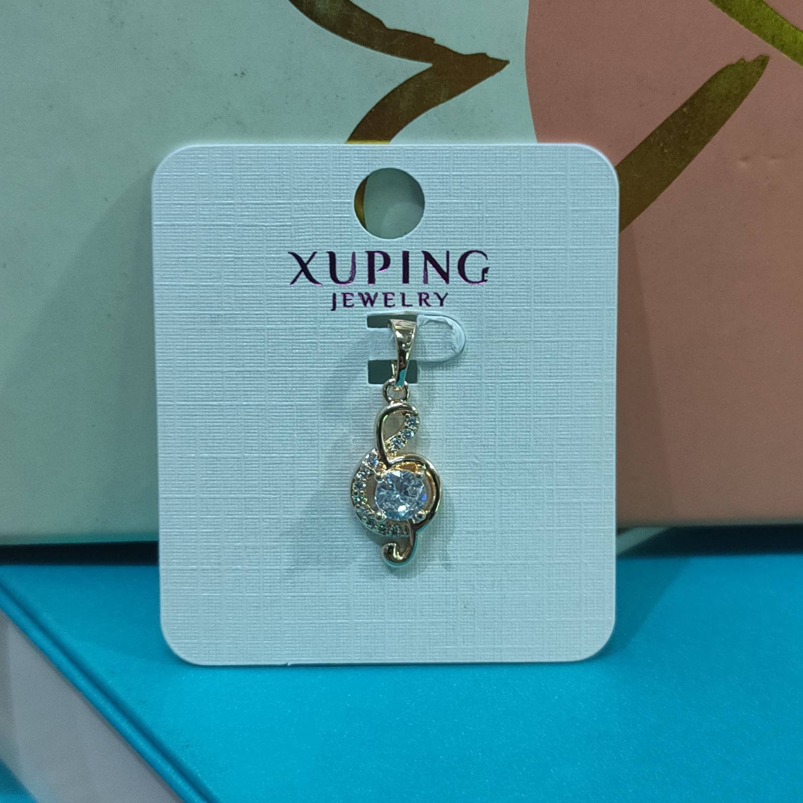 

Кулон Xuping Скрипичный ключ с цирконием позолота 61113