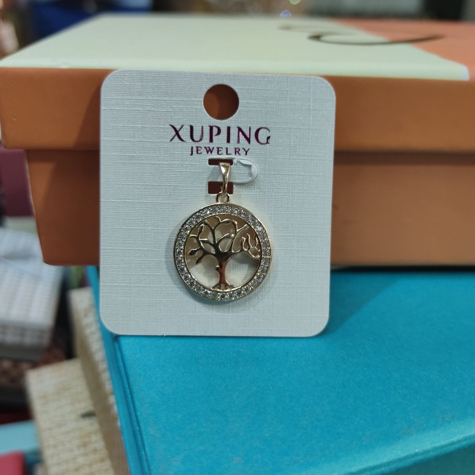 

Кулон Xuping Дерево жизни с цирконием позолота 60050