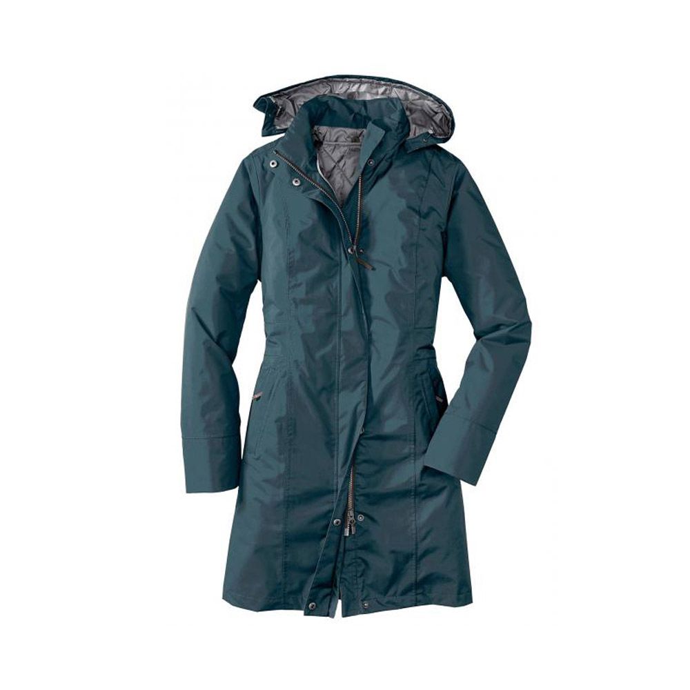 

Куртка Eddie Bauer Womens Girl On The Go Insulated Trench Coat MALLARD XS Синий