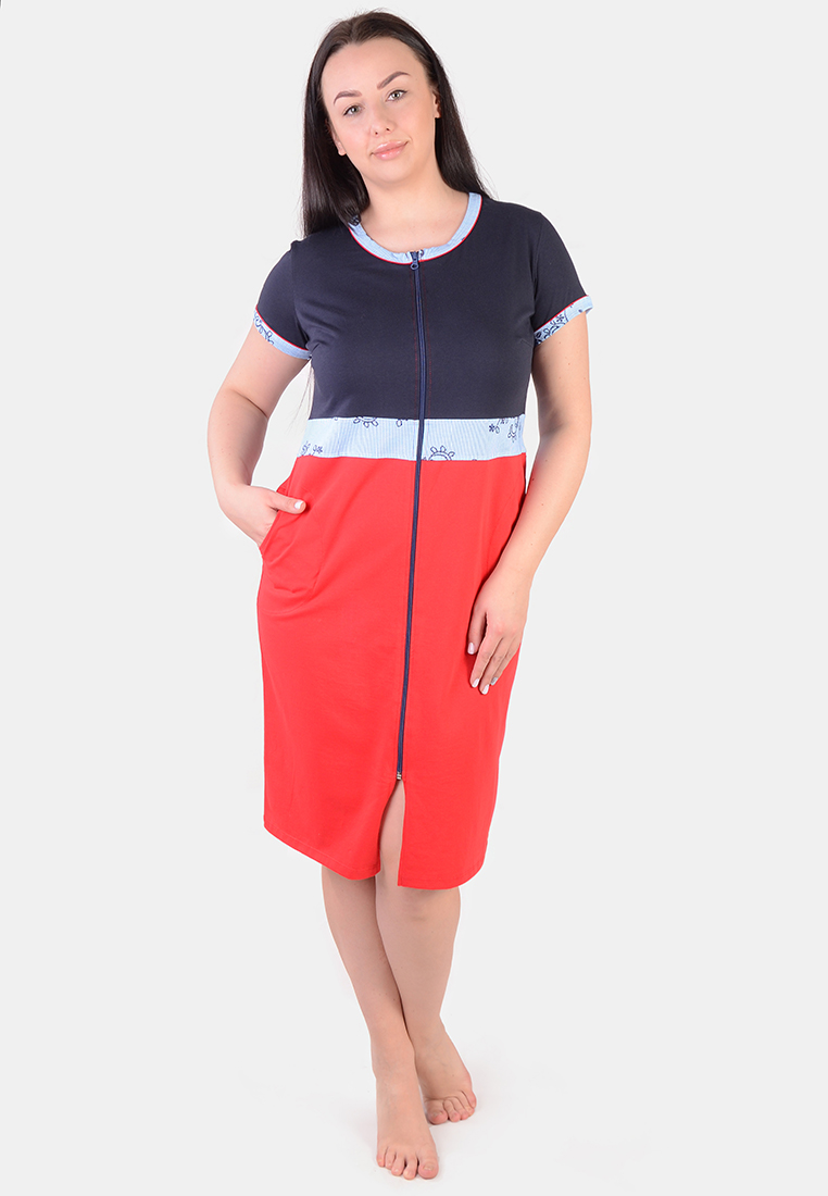 

Халат женский на замочке N.EL. 1332-12 XXL красный 62735