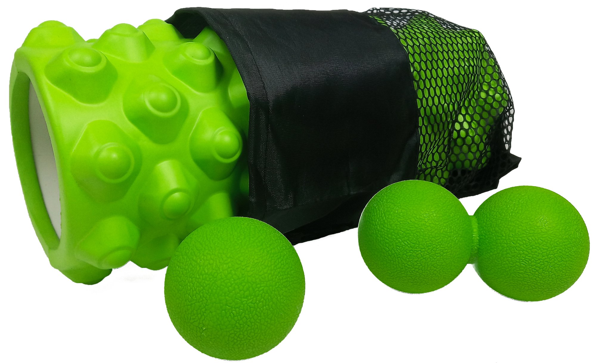 Массажный набор EasyFit Extra салатовый (EF-MNS-3) валик (роллер ...