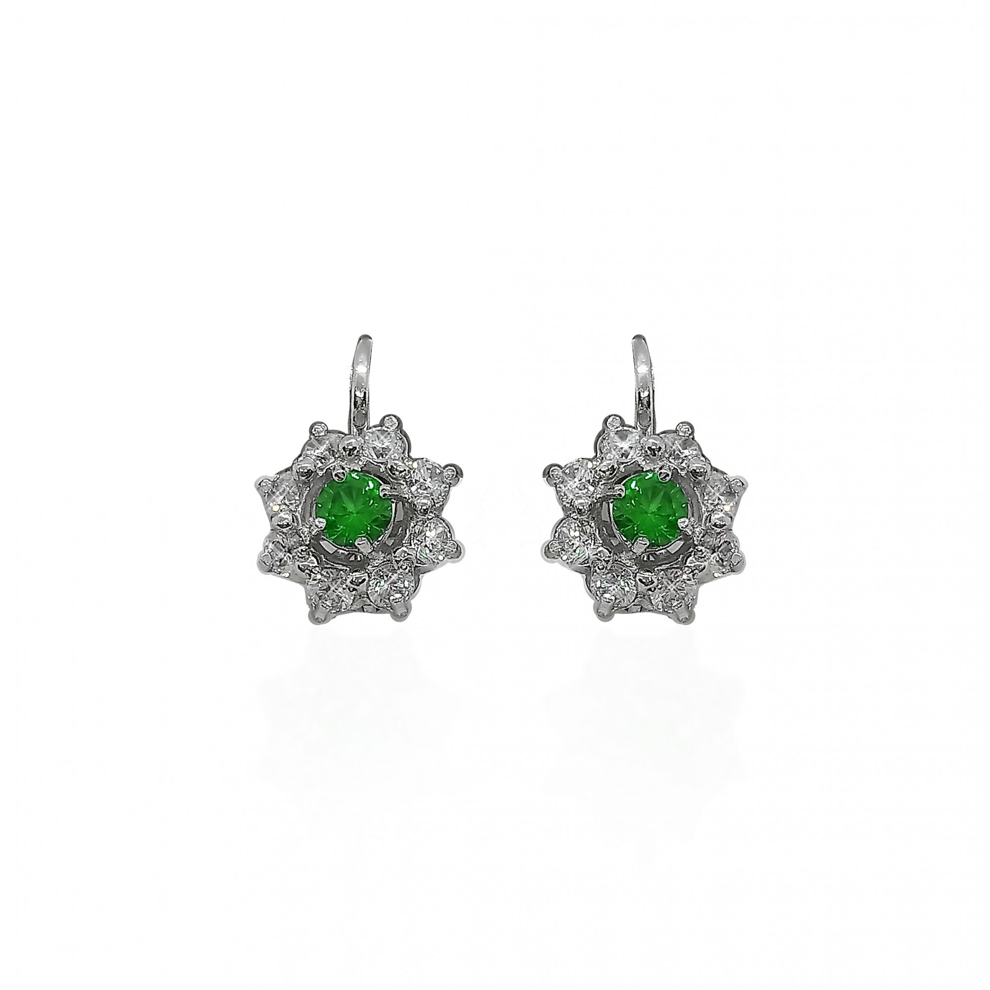

Серьги из серебра с изумрудами 102905з