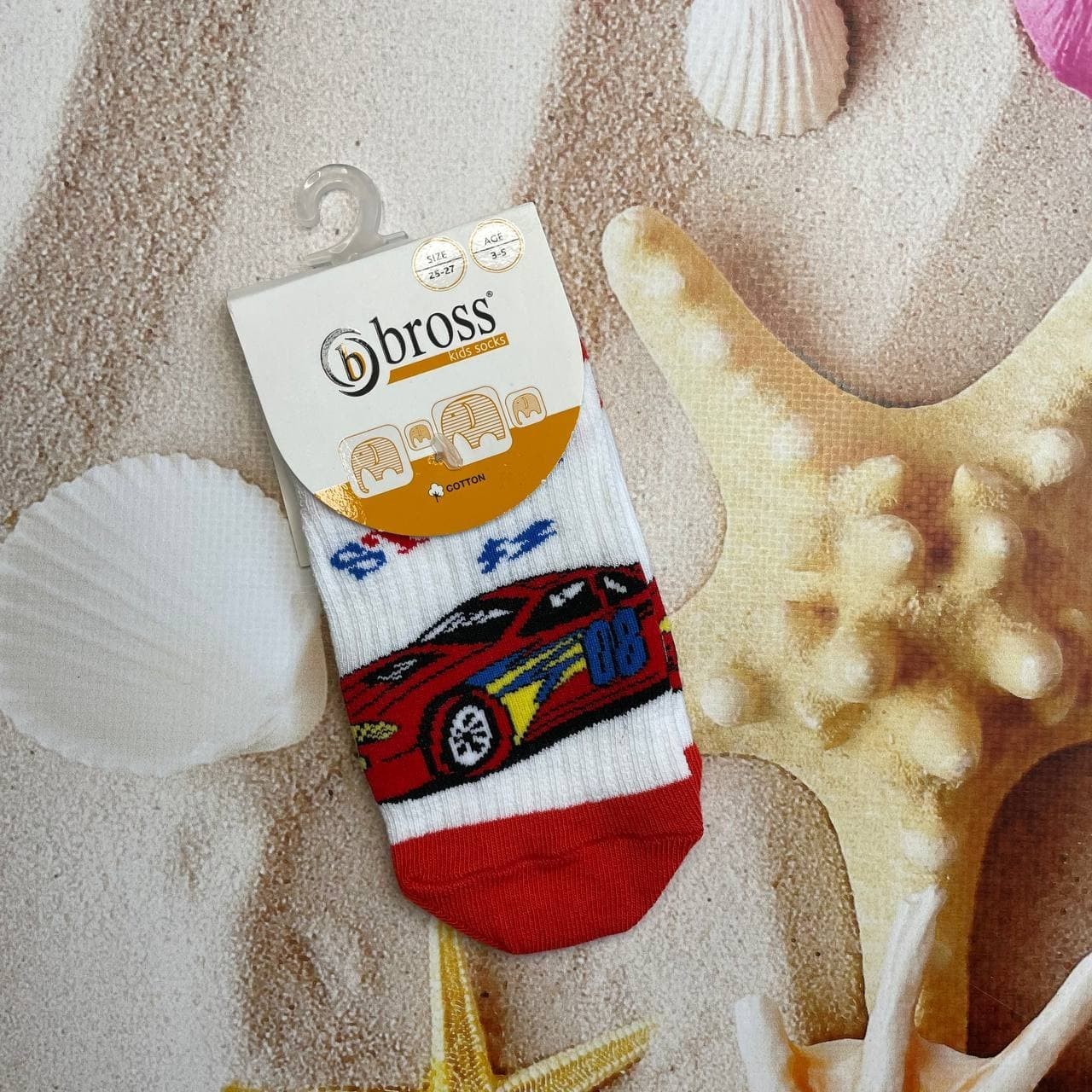 

Носки детские Bross 14-18р Бело-красные с черным
