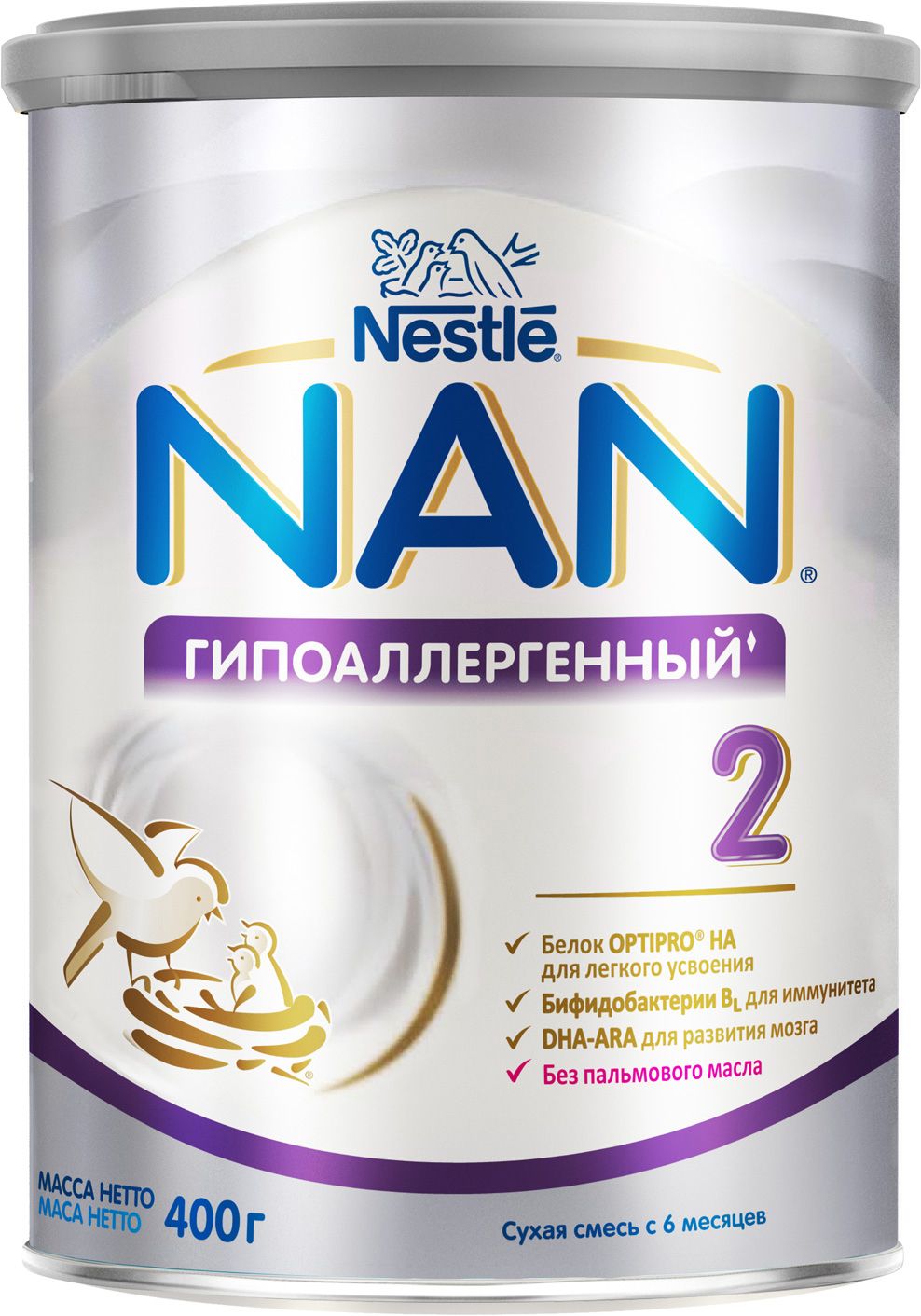 

Cмесь Nestle NAN Гипоаллергенный 2 с 6 месяцев 400 г (7613031251742)