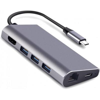 

Переходник Dynamode USB3.1 Type-C to HDMI, 3хUSB3.0, RJ45, USB Type-C Female, SD (Dock-USB-TypeC-HDMI-USB3.0-RJ45)