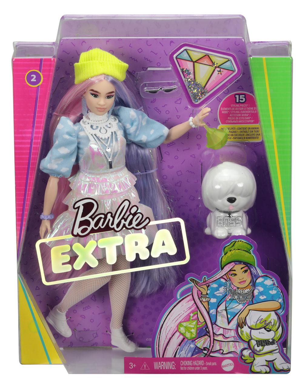 

Кукла Barbie "Екстра" в cалатовой шапке GVR05