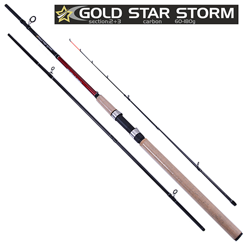

Спиннинг карповый штекерный фидер Gold star storm 3.3м 60-180г 2+3к SF23893