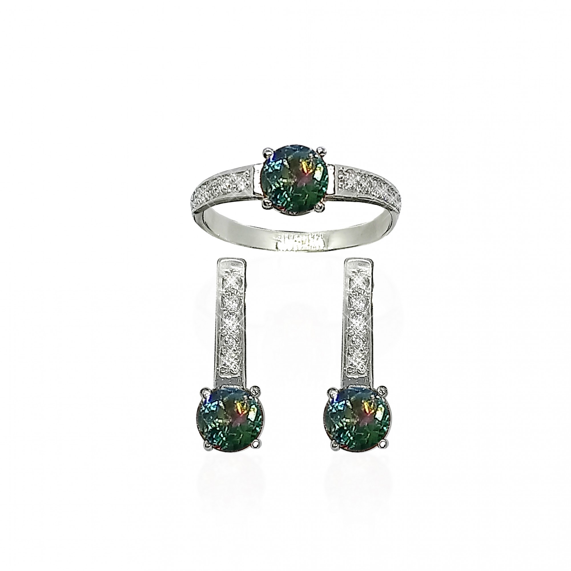 

Серебряный комплект с топазами мистик 20583тс