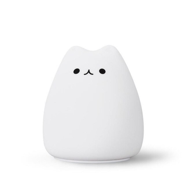 

Детский силиконовый ночник LED smile cat 7 режимов цвета