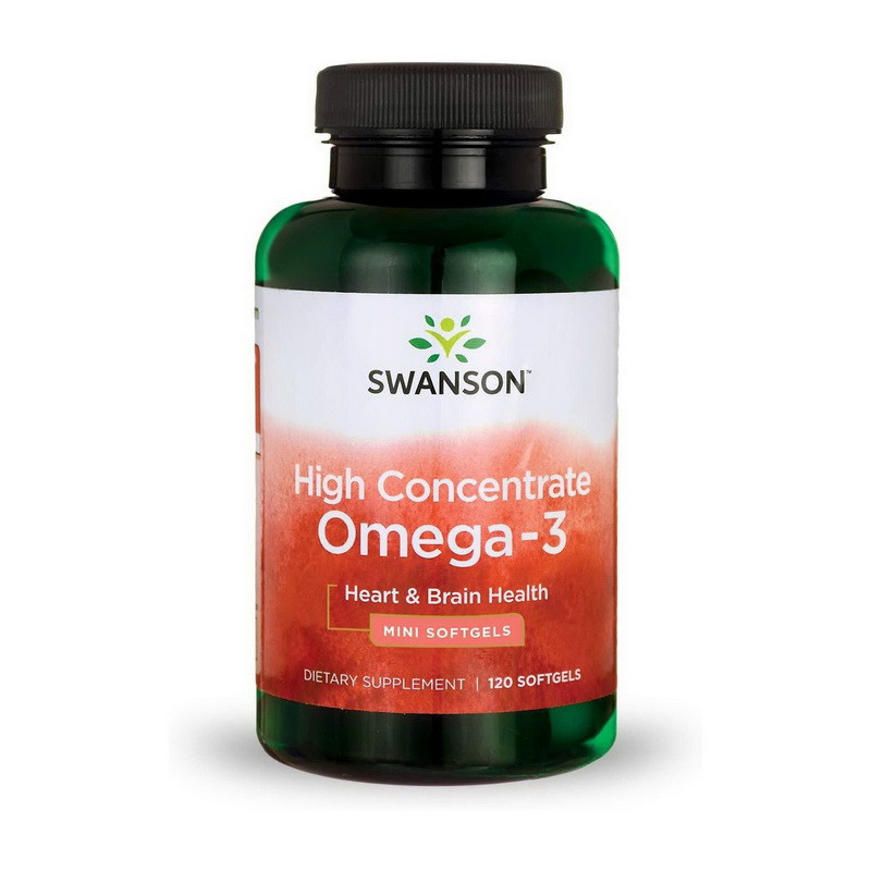 

Омега-3 высокой концентрации жирные кислоты Свансон / Swanson High Concentrate Omega-3 (120 softgels)